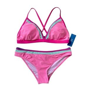Cupshe Pink Colorblock Stitching Bikini Set